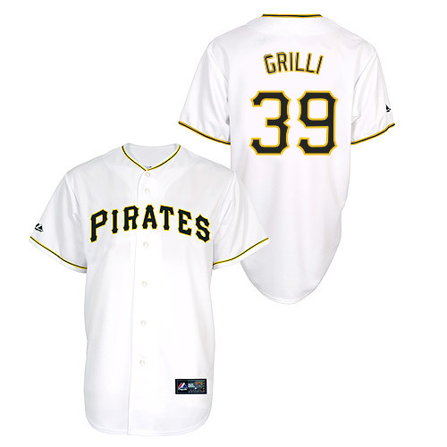 Jason Grilli #39 Youth Baseball Jersey-Pittsburgh Pirates Authentic Home White Cool Base MLB Jersey
